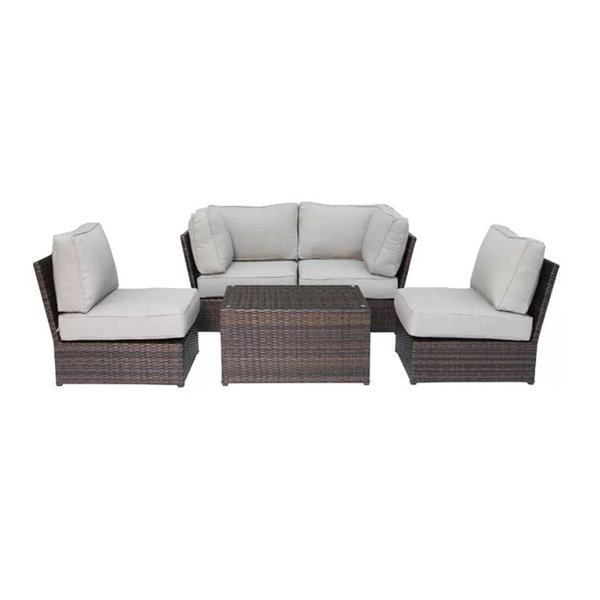 Latitude Run® 5 Piece Sectional Seating Group with Cushions Wayfair